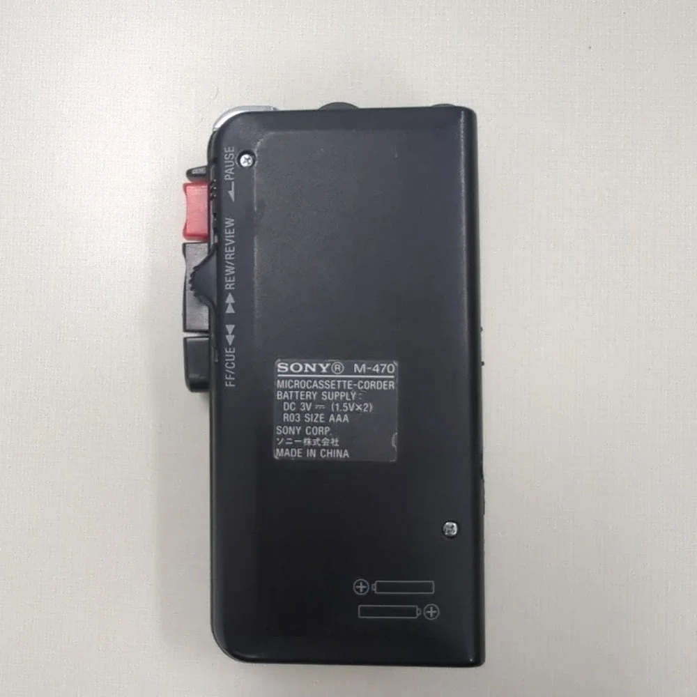 Sony M-470 Microcassette-Corder Voice Recorder Untested